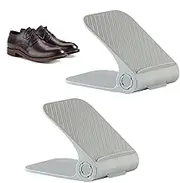 Shoe Stacker | Double Layer Sneaker Organizer - 2X Folding Shoe Storage Space Saving Shoe Racks for Closet Organization