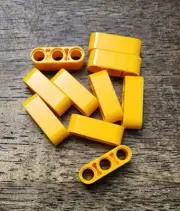 LEGO Bright Light Orange Technic, Liftarm, Thick 1 X 3 QTY 10. Part No. 32523
