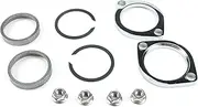 New Exhaust Flange Install Kit Pair Flanges Gaskets C-Clips Nuts Washers for Harley Davidson