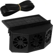 iplusmile Solar Powered Car Exhaust Fan Vehicle Cooling Vent with Triple Head Design for Efficient Heat Dissipation Compatible with Car Energy Efficient Air Circulation