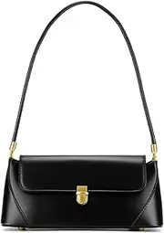 [WEIMZC] Shoulder Bag for Women Vintage Purse Fashion Classic Vegan Leather Clutch Tote Retro Handbag with Buckle Closure