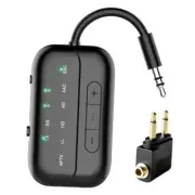 2024 Upgraded Pro Bluetooth Transmitter Receiver,2-in-1 Airplane Black
