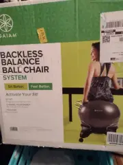 Gaiam Classic Backless Balance Ball Chair – Exercise Stability Yoga Ball Premium