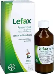 Lefax Pump-Liquid Suspension 3.4oz/100mL Helps Fight Flatulence & Bloating in Both Adults and Infants