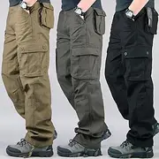 Men's Cargo Pants Cargo Trousers Trousers Work Pants Multi Pocket Plain Comfort Breathable Casual Daily Streetwear Sports Fashion ArmyGreen Grass Green Micro-e