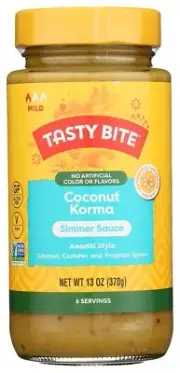 Tasty Bite Coconut Korma Shimmer Sauce 13 oz
