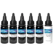 1oz Set Bob Tyrrell Advanced Black and Grey - INTENZE Tattoo Ink