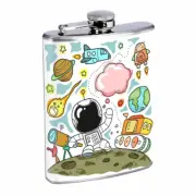 Astronaut Em2 Flask 8oz Stainless Steel Hip Drinking Whiskey