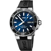 在飛比找蝦皮購物優惠-Oris豪利時 Aquis大視窗日曆星期潛水機械錶-藍x黑/