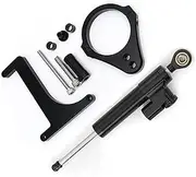 ZUXIM CNC Aluminum Stabilizer Steering Damper Mounting Kit Bracket Set Accessories, for Inokim, OX Sub13 Electric Scooter Electric Scooters Damper Kit(Black Damper n Bracket C3)