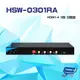 [昌運科技] HSW-0301RA HDMI1.4 3埠 切換器 支援手自動切換 音效分離 EDID 光纖音效