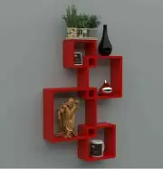 Wooden Wall Shelf (Set Of 4), Display Storage Wall Shelves, Home Decor, Floating