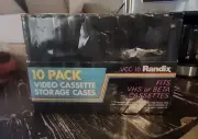RANDIX VCC-10 Video Cassette Tape Storage Case 10 Pack VCR VHS BETA Vintage BOX