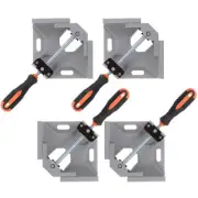 Corner Clamp 90 Degree Right Angle Clamp Set for Woodworking 4pcs Silver