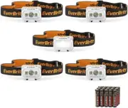 EverBrite LED Headlamp 5PCS 4 Lighting Modes Pivoting Head w/Adjustable Headband