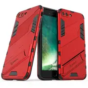 For iPhone7 8 Plus Shockproof Dual-Layer Stand Cover - Red
