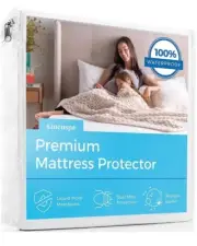 LINENSPA Premium Fabric Mattress Protector-100% Waterproof - Size Full