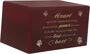 Hohopeti Wooden Pet Urn for Ashes Elegant Memorial Casket for Dogs Cats Compact Design for Durable Wood Keepsake Box for Pet Remembrance for Photos Ashes