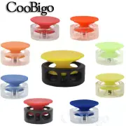 Press Cord Lock Stopper Silder Fastener Toggle Clip 2 Hole Apparel Shoes Part