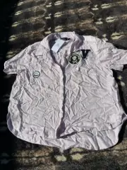 volcom stoned short rolled womens shirt sz 8 bnwt free post (h65)