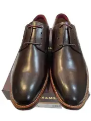 Johnston & Murphy Conard 2.0 Plain Toe Men's Oxford, Size 9 M, Color Mahogany
