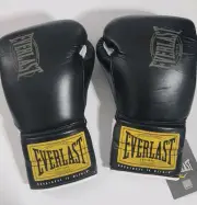 Everlast 1910 Classic Laced Sparring Boxing Gloves Black/White 12oz