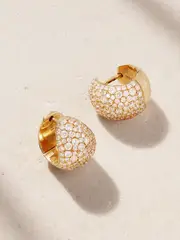 [Octavia Elizabeth] Octavia Elizabeth - Icon Poppy Micro 18-karat Gold Diamond Hoop Earrings - One size One size Gold