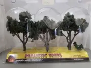 Woodland Scenics TR1511 HO/O Realistic Trees Dark Green 4"-5" Tall (3 count)