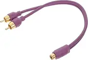 COOLHIYA Audio Speaker Splitter Cable Audio Wire Speaker Wire 1 Female to 2 Male