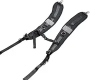[123Arts] 1 Pair Waterproof PVC Adjustable Shoulder Strap Replacement for Backpack