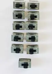 (11) MOUSER CW Slide Switch SPST Through Hole 8.5A 125V GF-123-0054