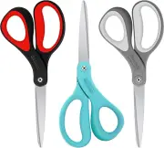Scissors, 8" All Purpose Scissors Heavy Duty Ergonomic Comfort Grip Craft Shear