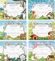 24Pack Dog Adoption Certificates Adopt Puppy Certificate 8.5x11-Inch Puppy Party Adoption Cards Animal Themed Certificates for Animals Pet Adoption Centers Shelters