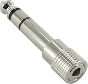 3.5mm Socket Female to 6.35mm 1/4-Inch Jack Plug Male Stereo Audio Adaptor