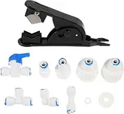 TEHAUX Fridge/Ice Maker Installation Kit, Refrigerator Water Line Kit Reverse Osmosis Quick Connect Fittings Push To Connect Water Tube Fittings for Fridge Ice Maker