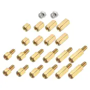M3 Standoff Screws Assortment Kit 150pcs Brass Hex PCB Standoffs Spacers Nuts