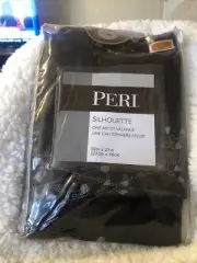 Peri Homework Collection One Ascot Valance Silhouette Black 50 In X 23”Inch