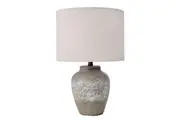 Amalfi Table Lamp Rustic Stone Ceramic Base Bedside Hamptons Lamp Coastal Decor