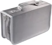 128 Capacity CD/DVD Case Wallet, Storage,Holder,Booklet by （Silver）