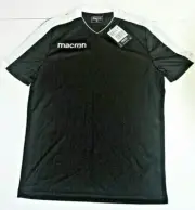 SOCCER SHIRT EARTH - MACRON - Short Sleeves - Medium - Black and White