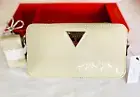 NWT GUESS LA ROSA MINI CROSSBODY BAG CLUTCH IVORY PURSE W/STRAP