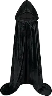 Hooded Cloak Velvet Cape with Hood Halloween Capes Women Witch Costume Vampire Cloak Wizard Robe Men Cosplay Costume