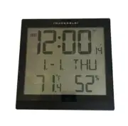 Traceable Digital Radio Atomic Wall Clock~Black~Cert of Calibration Incl~NEW
