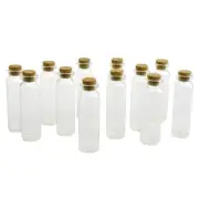 Mini Corked Glass Tube Vial Bottles, 12-count, 3-1/4-inch