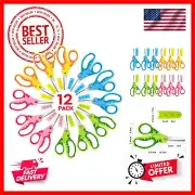Kids Scissors,5" Toddler Scissors with Cover,Student Blunt Tip Scissors with ...