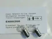 Marklin E600200 Light Bulb Pair, Large Globe for Many Older Locomotives & Lamps