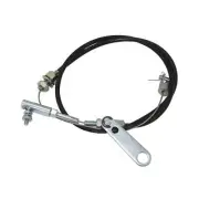 Braided Stainless Steel Throttle Cable 24" Universal w/Fittings Black Jacket