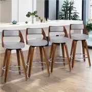 4x ALFORDSON Bar Stools Eden Fabric Grey