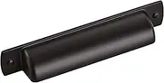 [Amerock] Rochdale Rochdale 3-3/4 in (96 mm) Center-to-Center Flat Black Cabinet Cup Pull - 10 Pack, Flat Black