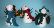 Roman snowmen set 3pc #84634 resin, w shovel, bucket, stars, Christmas, winter